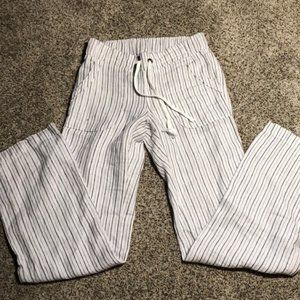 Athleta linen draw-string pants